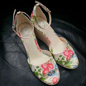 Vince Camuto Floret  Garden Felyn Espadrille Sz 10 US Wedge Sandal Shoe NWOB
